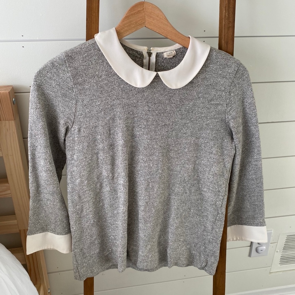 Peter Pan collar j crew shirt